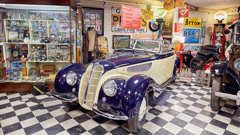Boundless breaks: interior of Cotswold Motor Museum
